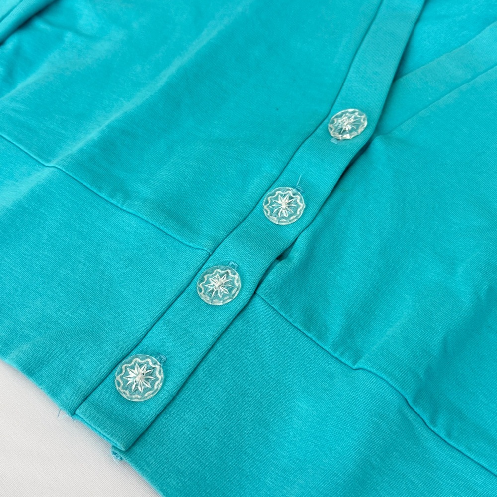 Freddie’s of Pinewood Batwing Cropped Cardigan, UK Size Small in Bright Blue - Picture 2 of 7